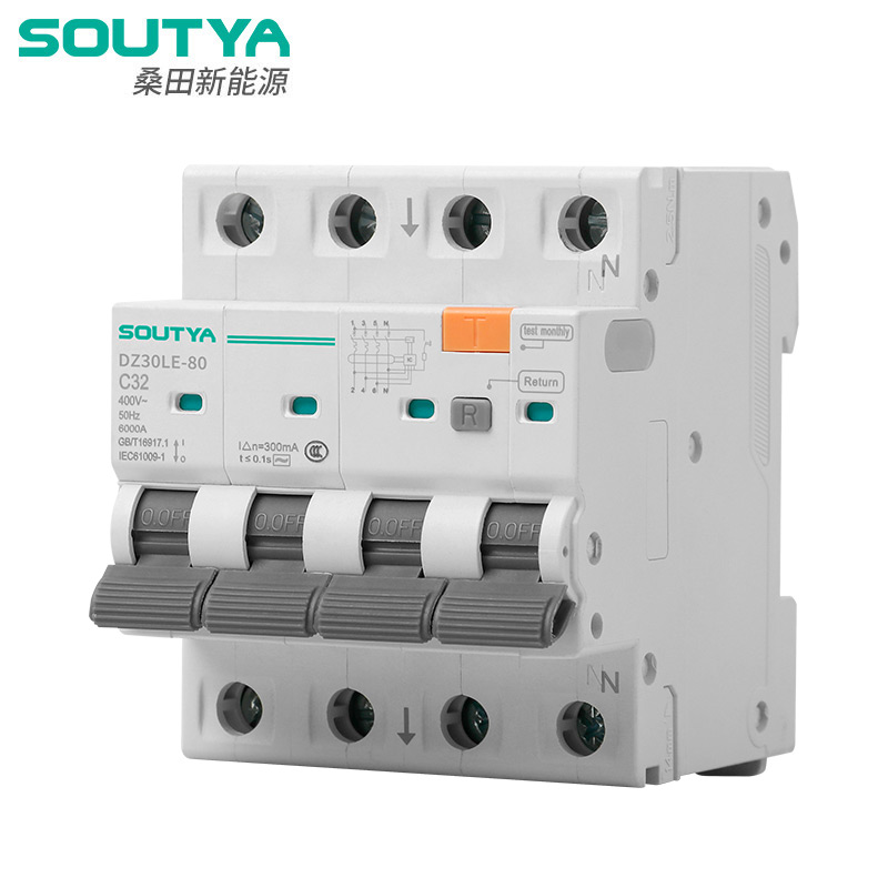 AC Residual kasalukuyang pinatatakbo na circuit-breaker na may labis na proteksyon