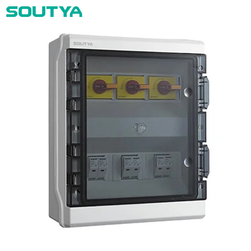 DC isolator box IP65 enclosure tatlong mga string na may fuse